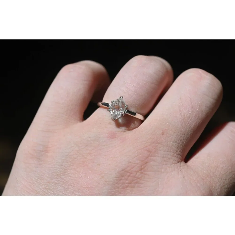 alternative raw diamond engagement rings, raw crystal size 4 5 6 7 8 8 9 10 11